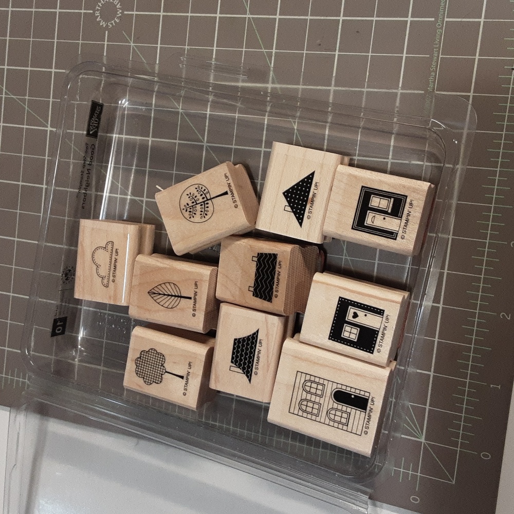 Good Neighbors Stampin Up wood mounted stamp set